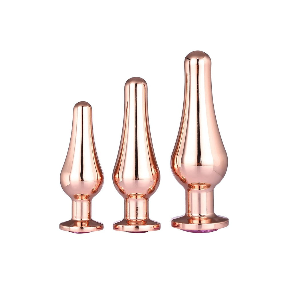 Analpluggar med Bling, 3-pack - Lust & Kärlek