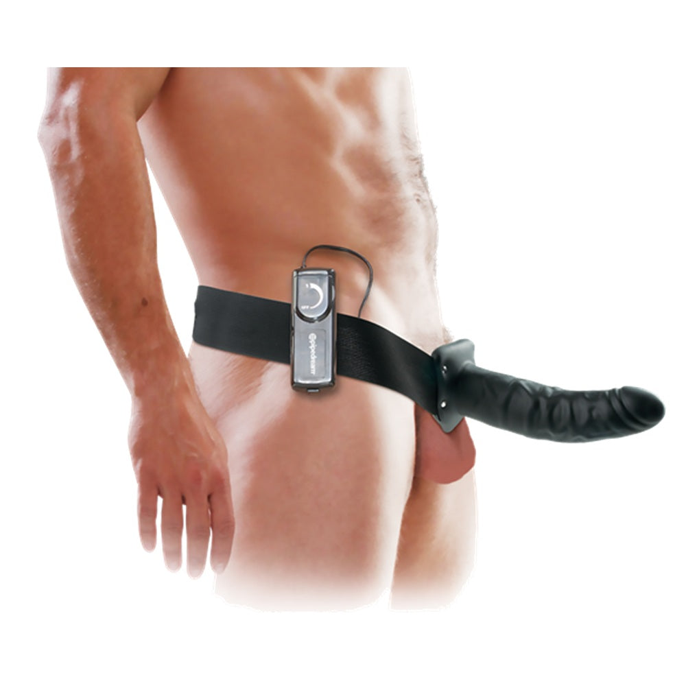 Ihålig strap-on med vibration - Lust & Kärlek