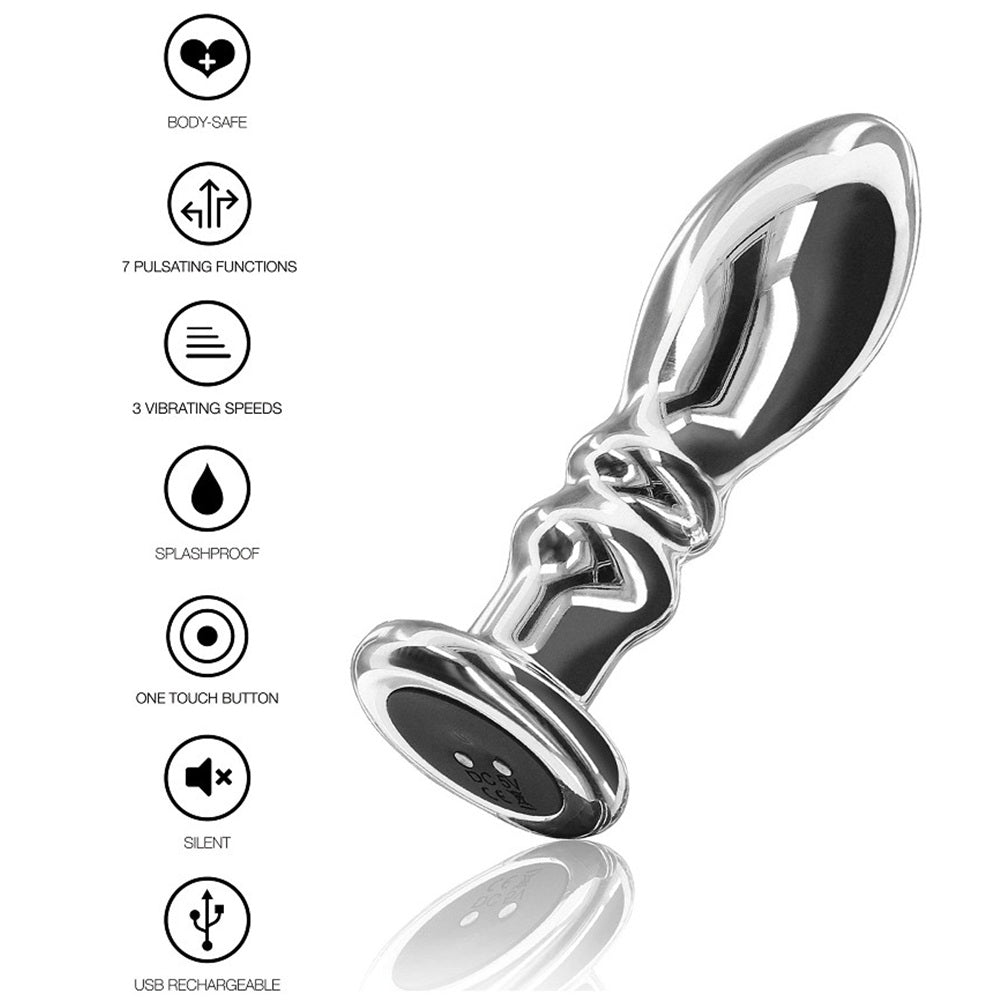 Vibrerande Analplugg Metall M - Lust & Kärlek