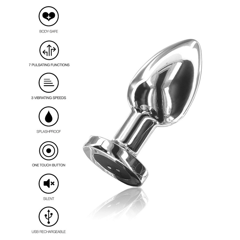 Vibrerande Analplugg Metall S - Lust & Kärlek