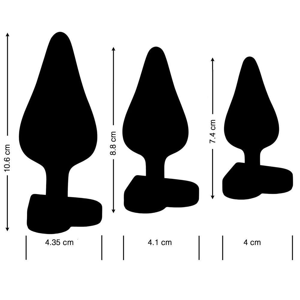 Färgglada Analpluggar, 3-pack