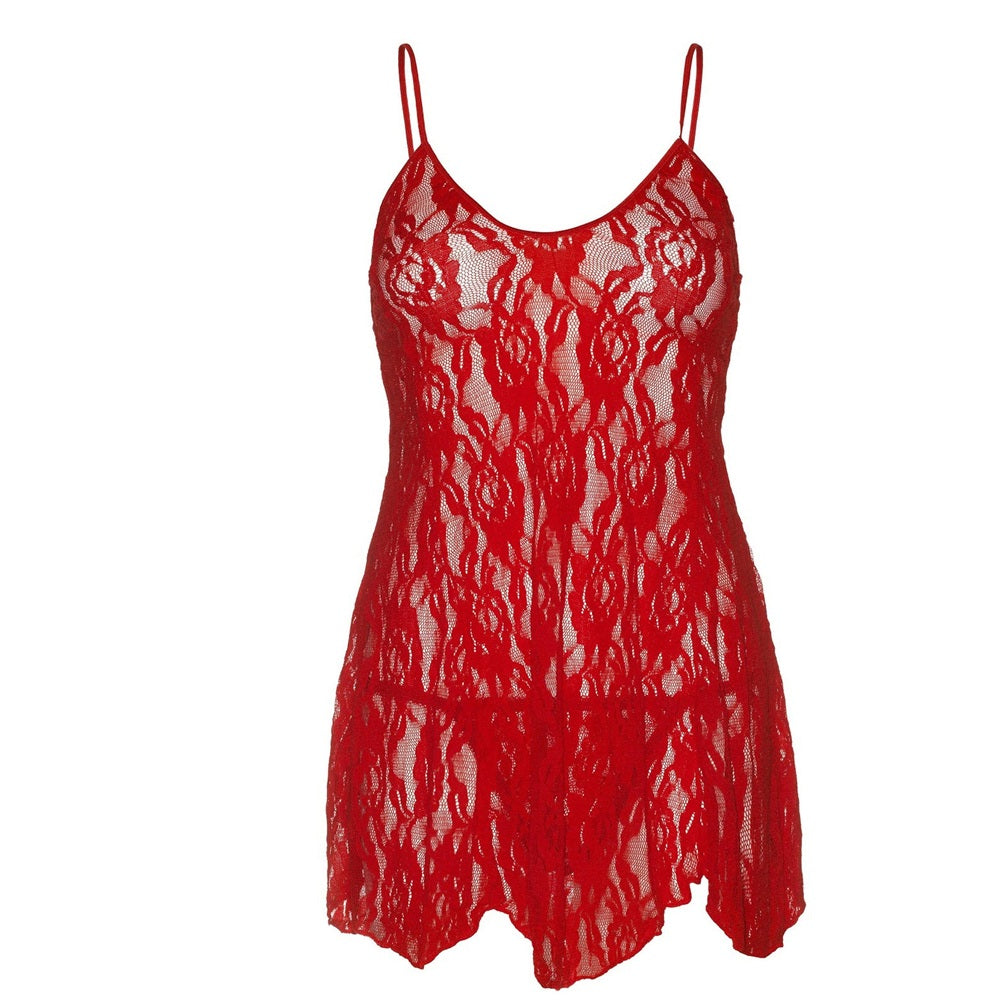 Babydoll med spetsmönster OneSize
