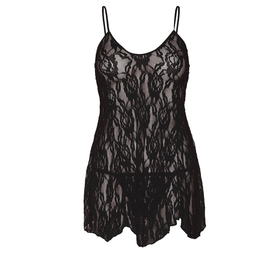 Babydoll med spetsmönster OneSize