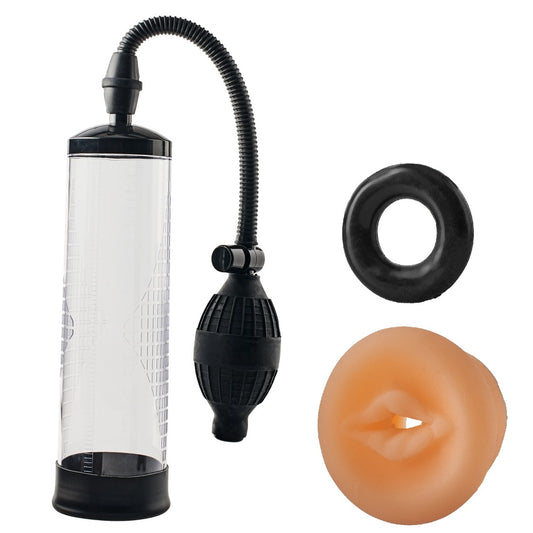 Enkel Penispump med Ring och Sleeve