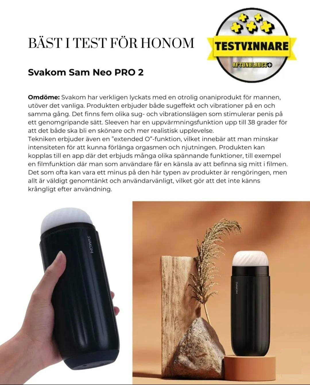 Svakom Sam Neo2 Pro - Testvinnare